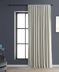 Half Price Drapes Warm White Extra Wide Performance Linen Hotel Blackout Curtain