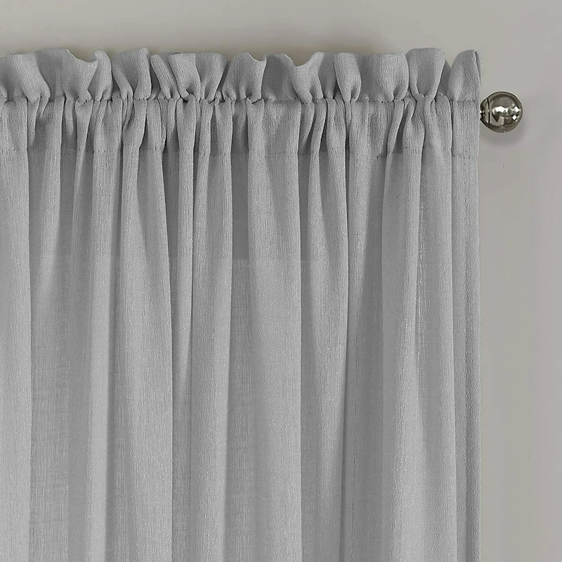 Kate Aurora Living 5 Piece Rod Pocket Sheer Window Curtains & Valances Set