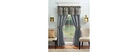 Kate Aurora 5 Piece Sheer Curtain & Valance Set - 52 in. W x 84 L, Brown