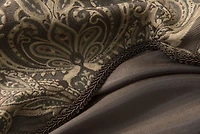 Kate Aurora 5 Piece Sheer Curtain & Valance Set - 52 in. W x 84 L, Brown