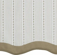 Kate Aurora Farmhouse Striped Rod Pocket Cafe Kitchen Curtain Tier & Valance Set