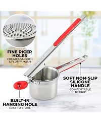 Large Stainless Steel Potato Ricer With Non-Slip Handle