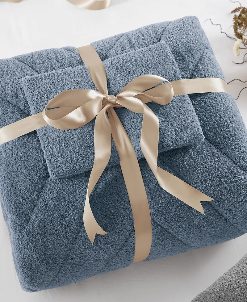510 Design Kyla Double Diamond Quilted Teddy 3-Pc. Comforter Set