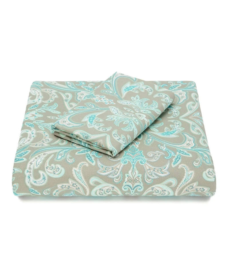 Chanasya Premium Damask Sage Duvet Cover Set - Duvet Cover (90” x 90”) & 1 Pillow Sham (20” x 26”)