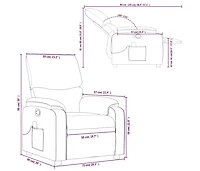 Massage Recliner Chair Black Fabric