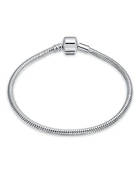 Bling Jewelry Initial Amulet Snake Bracelet with Infinity Symbol and European Charm Clasp