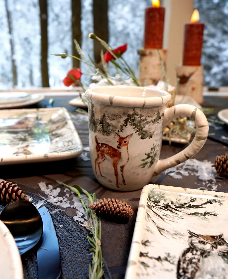 Certified International Winter's Frost Mugs, Set of 4