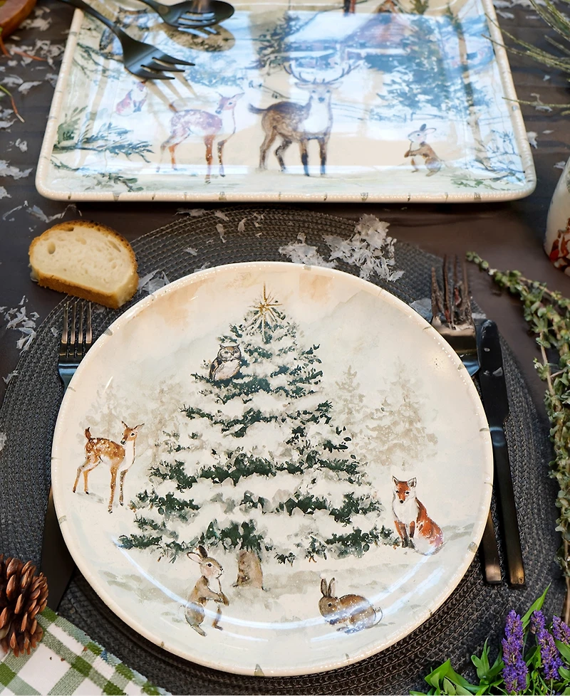 Certified International Winter's Frost Dinner Plates, Set of 4