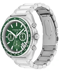 Coach Men's Charter Silver Stainless Steel Bracelet Watch 44.5mm