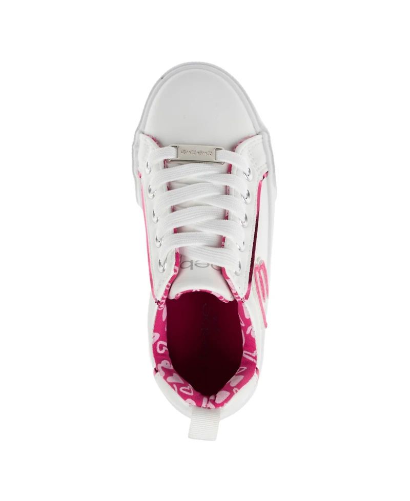 Bebe Little and Big Girls Low Top With Holographic "B" Sneaker