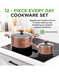 NutriChef Kitchenware Pots & Pans - Stylish Kitchen Cookware Set, Non-Stick (13-Piece Set)