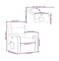 vidaXL Massage Recliner Chair Black Fabric