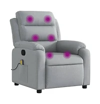 vidaXL Massage Recliner Chair Black Fabric