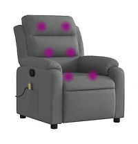 vidaXL Massage Recliner Chair Black Fabric