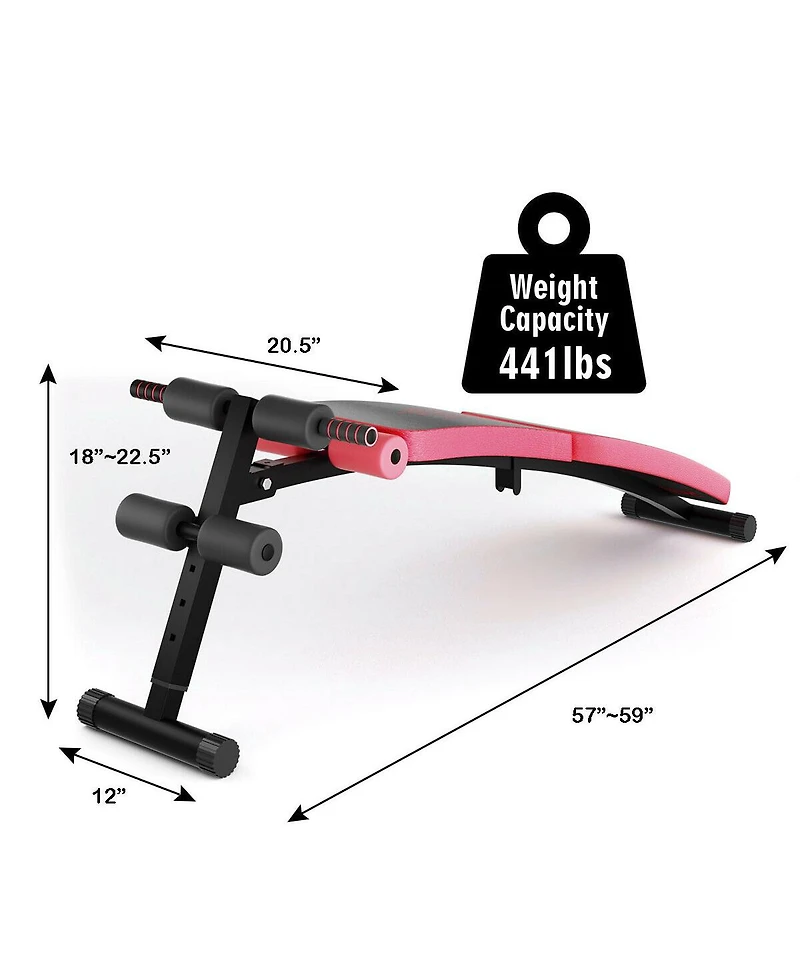 Sugift Abdominal Twister Trainer with Adjustable Height Exercise Bench