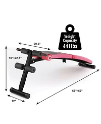 Sugift Abdominal Twister Trainer with Adjustable Height Exercise Bench