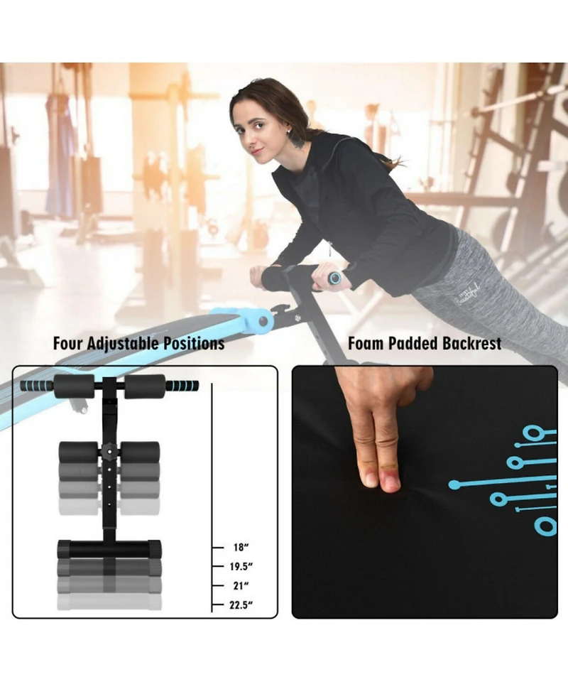 Sugift Abdominal Twister Trainer with Adjustable Height Exercise Bench