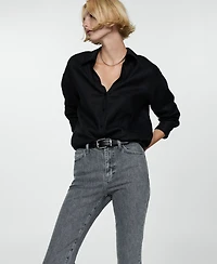 Mango Women's Claudia Slim Crop Jeans