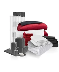 23 Piece Complete College Dorm Room Essentials Bedding & Bath Bundle - Twin Xl Hunter And Sage