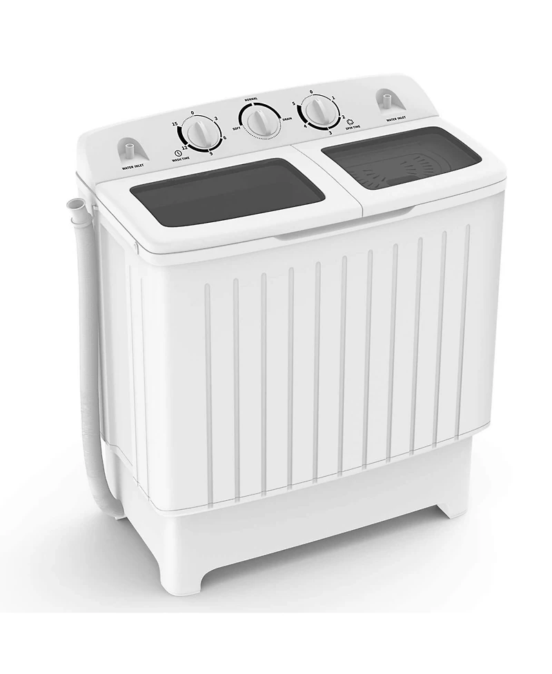Portable Washing Machine Twin Tub Compact Laundry Washer with 20 lbs Capacity