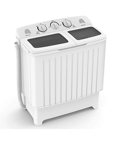 Portable Washing Machine Twin Tub Compact Laundry Washer with 20 lbs Capacity