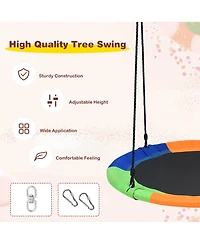 Costway 40'' Flying Saucer Tree Swing Indoor Outdoor Play Set Kids Gift