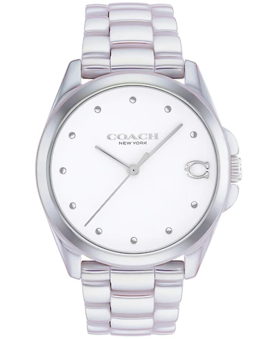 Coach Women's Greyson Ionic Plated Rainbow Ceramic Bracelet Watch 36mm