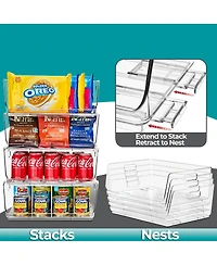 Sorbus Stackable Storage Bins Open Front - Clear Stackable Storage Bins