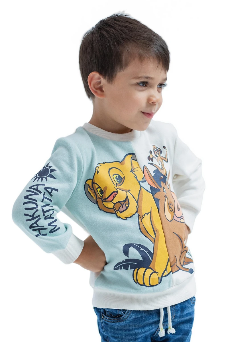 Disney Toddler Boys Lion King Mickey Mouse Cars Toy Story Sweatshirt to (2T - 18-20)