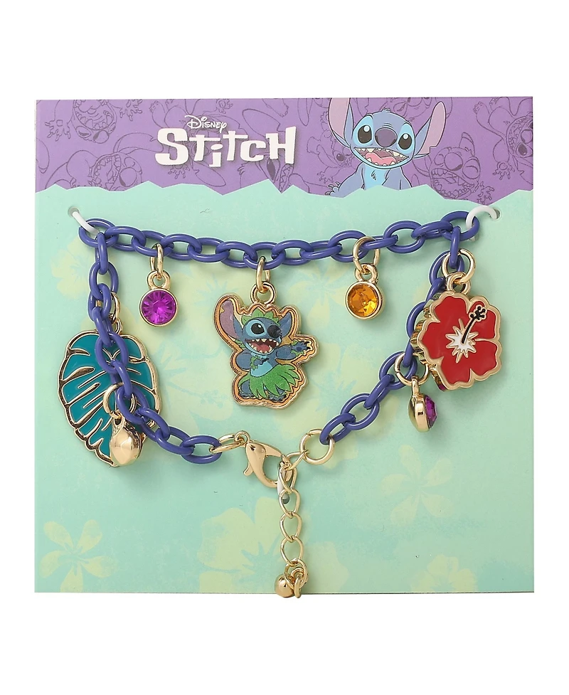Disney Lilo & Stitch Purple Chain Charm Bracelet
