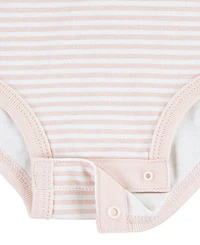 Huggies Baby Girls Organic Short Sleeve Bodysuits 3-Pack