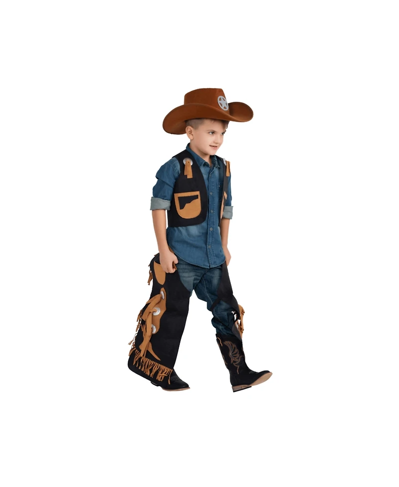 Dress Up America Cowboy Chaps and Vest Toddler Costume Boys/Girls