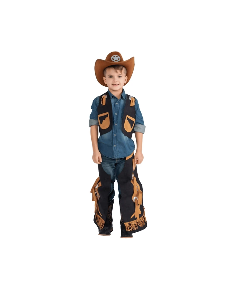 Dress Up America Cowboy Chaps and Vest Toddler Costume Boys/Girls