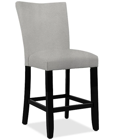 Kellet Grey Velvet Counter Height Chair, Created for Macy's