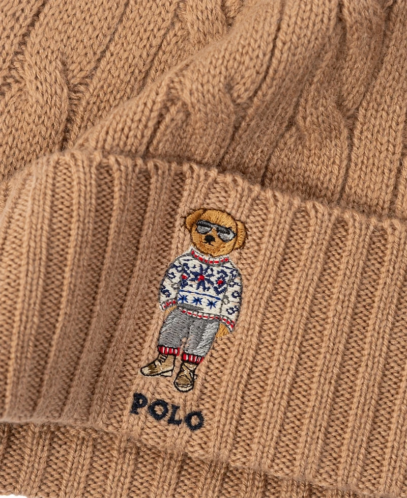Polo Ralph Lauren Men's Holiday Bear Cable Beanie