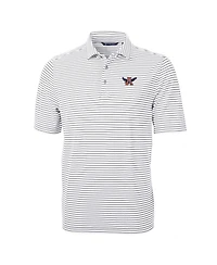 Cutter & Buck Men's Auburn Tigers Throwback Logo Virtue Eco Pique Stripe Polo