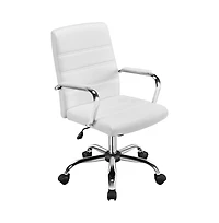 Yaheetech Mid-Back Office Chair Pu Leather Office Executive Chair