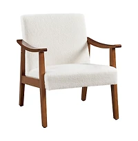 Yaheetech Modern Accent Chair Mid-Century Upholstered Armchair