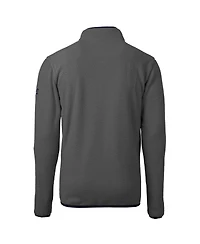 Cutter & Buck Men's Gray/Black Miami University RedHawks Cascade Eco Sherpa Fleece Quarter-Zip Pullover Jacket