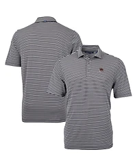 Cutter & Buck Men's Black South Carolina Gamecocks Vault DryTec Virtue Eco Pique Stripe Polo