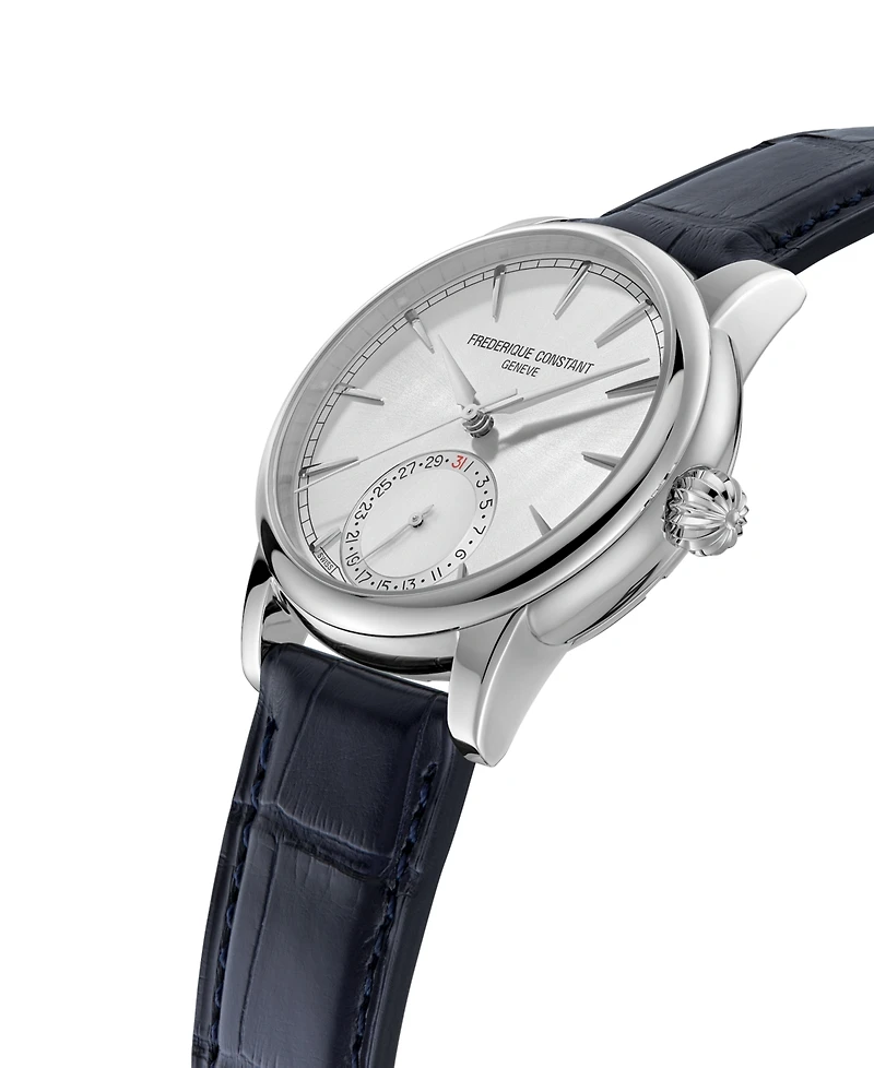 Frederique Constant Men's Swiss Automatic Classic Date Manufacture Leather Strap Watch 40mm