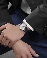 Frederique Constant Men's Swiss Automatic Classic Date Manufacture Leather Strap Watch 40mm