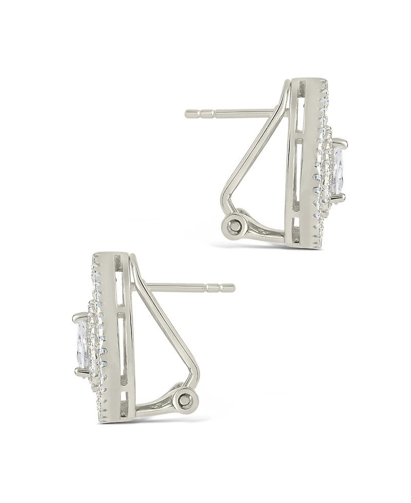 Sterling Forever Scarlett Cubic Zirconia Teardrop Stud Earrings