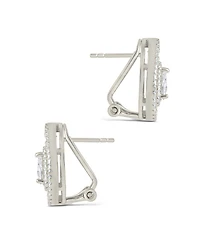 Sterling Forever Scarlett Cubic Zirconia Teardrop Stud Earrings