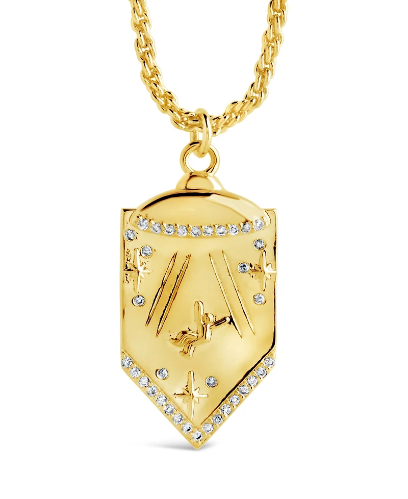 Sterling Forever Beam Me Up Cubic Zirconia Pendant Necklace
