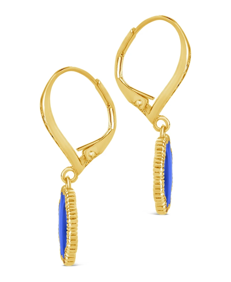 Sterling Forever Rose Petal Short Drop Earrings