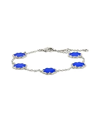 Sterling Forever Rose Petal Station Bracelet