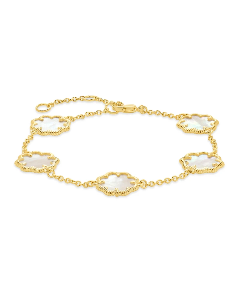 Sterling Forever Rose Petal Station Bracelet