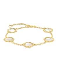 Sterling Forever Rose Petal Station Bracelet