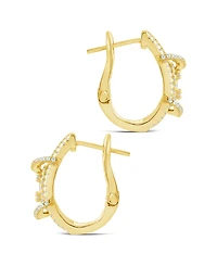 Sterling Forever Leigh Cubic Zirconia Statement Hoop Earrings